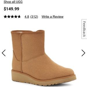 NWOT UGG Kristin Booties